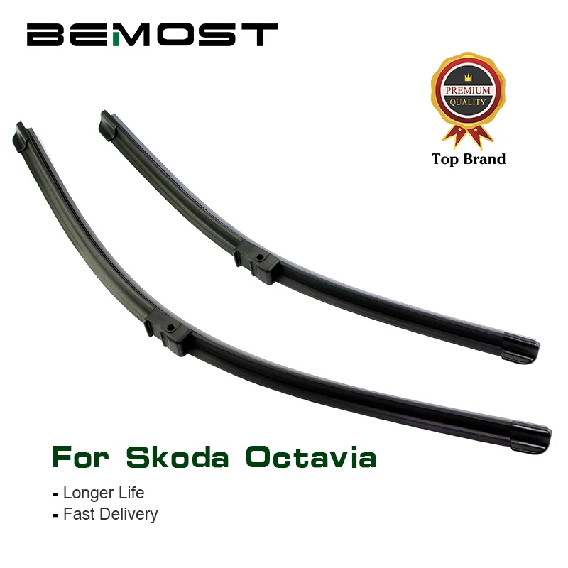

BEMOST Car Wiper Blades Rubber For Skoda Octavia MK1 MK2 MK3 A5 A7 From 2000 To 2017,Fit Push Button/U Hook/Side Pin Arms