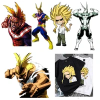 diy my hero academia t shirt heat transfer vinyl stickers applique strong man iron on transfer applications for kids clothes