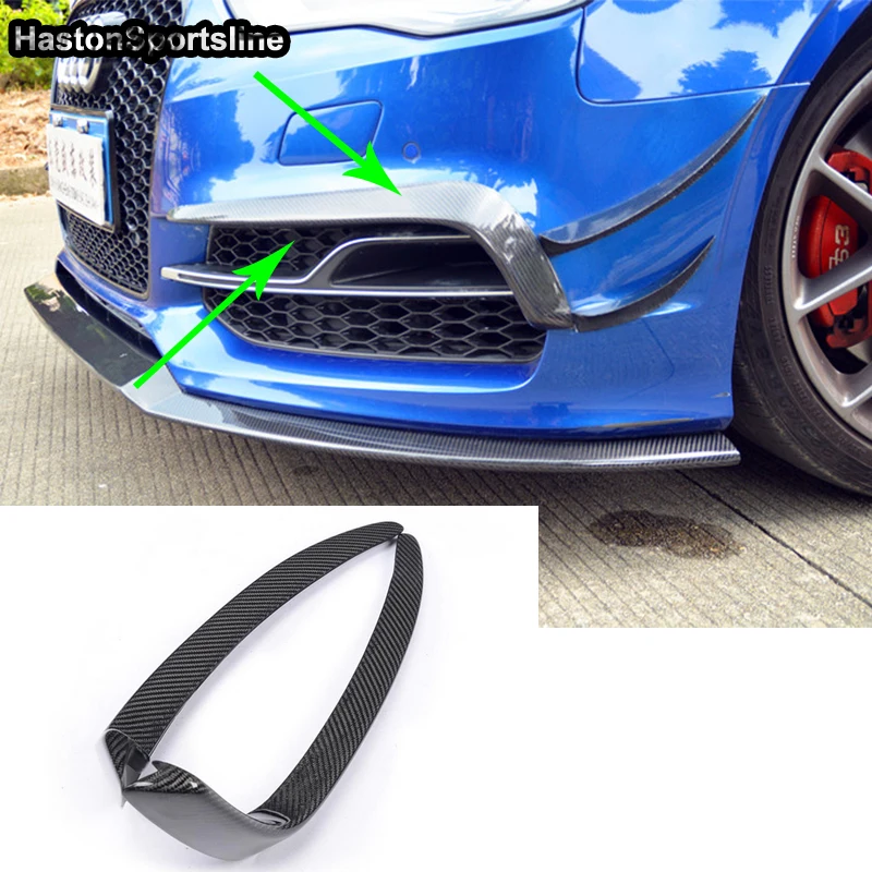 Передний разветвитель из углеродного волокна для Audi S3 декорирование
