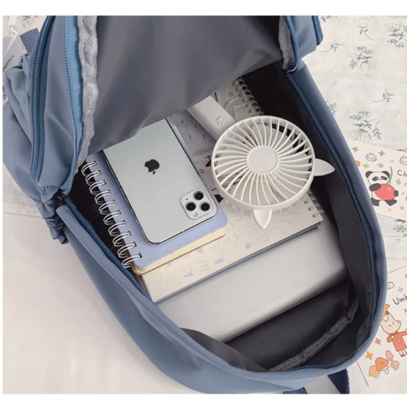 

Fashion nylon Backpack Women Shoulder Bag Solid Color School Backpack Teenage Backbag Rucksack Women Bagpack Mochilas