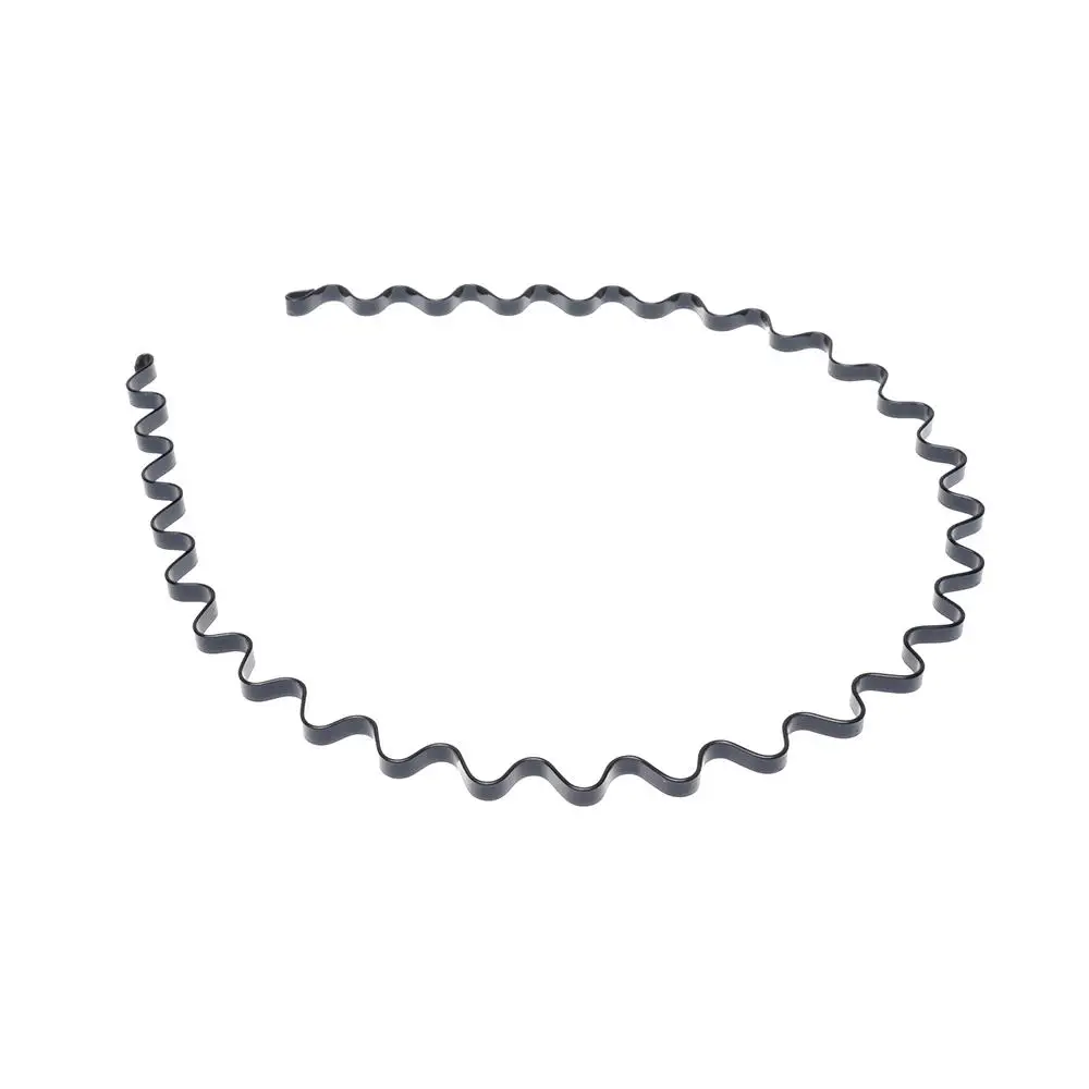 

Ободок для волос унисекс, металлический, волнистый, черный, весенний