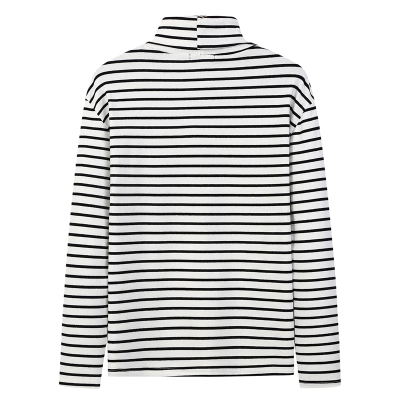 Мужской Полосатый пуловер с высоким воротником осенний и зимний мужской тонкий