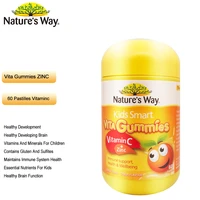 nature way kid smart vitagummies 60cap vitamin c zinc minerals for growth development brain function eye immune system health