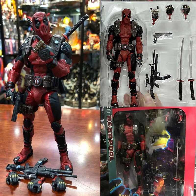 

NECA Epic X-Men Deadpool Action Figure Variant Movable Joint Super Heroes Dead Pool with Weapons Christmas Gifts Toy Kids Disney