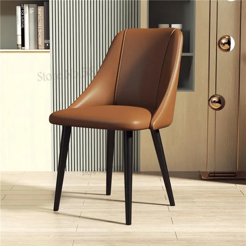 Modern Minimalist Dining Chair Home European-style Light Luxury Single Backrest Leisure Desk Bedroom Makeup C |