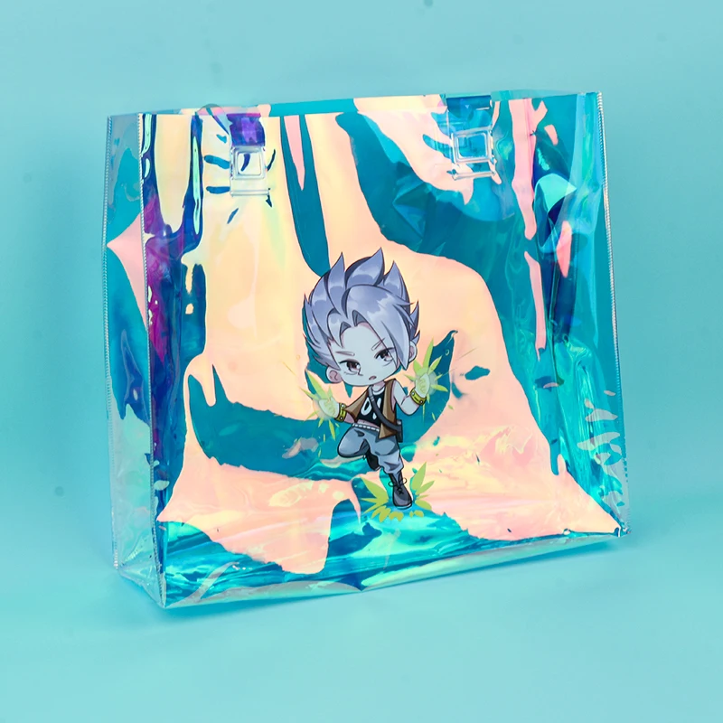 

Custom design Transparent PVC Holographic Tote Bags