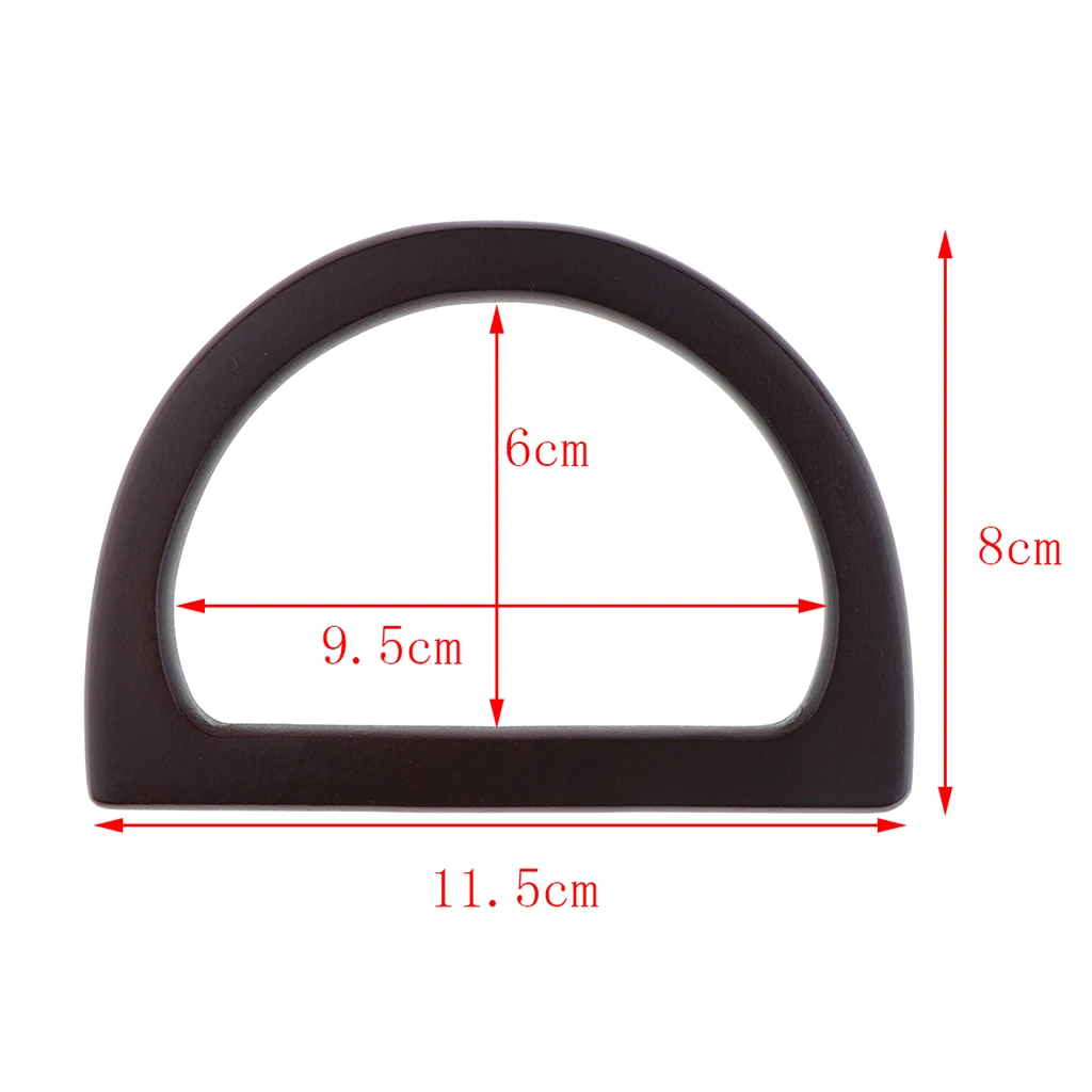 6X твердые деревянные d образные ручки для замены сумки ручной работы с ручкой