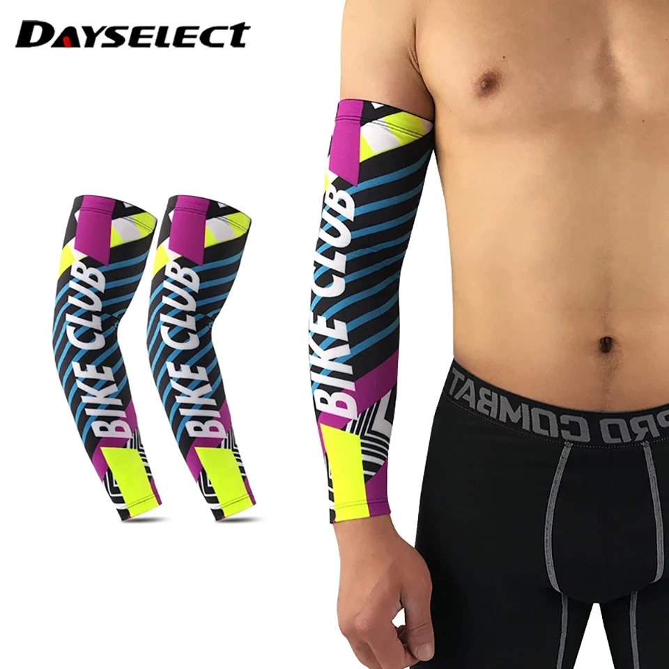 

2PCS Cycling Arm Sleeve Warmer Bike Bicycle Basketball Running Arm Sleeves Sports Arm Warmers Cover for Men Women