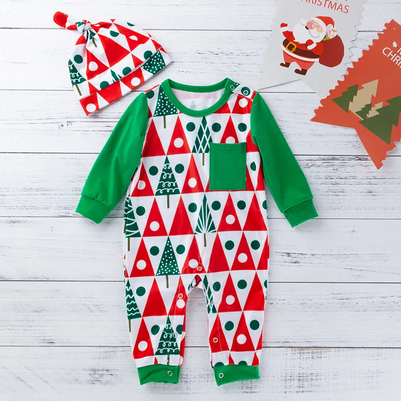 2019 Рождественский комплект топы для новорожденных мальчиков и девочек