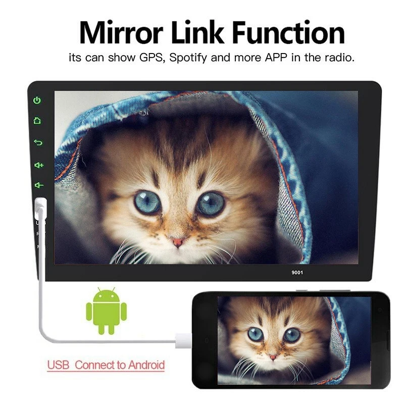 

9Inch 1Din Car MP5 Player Press Screen FM Radio Bluetooth USB AUX Mirror Link