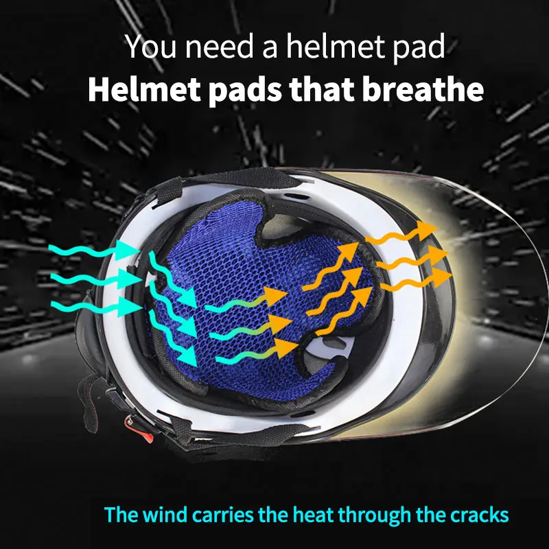 Сетчатая прокладка для мотоциклетного шлема теплоизоляционная 3D сотовая