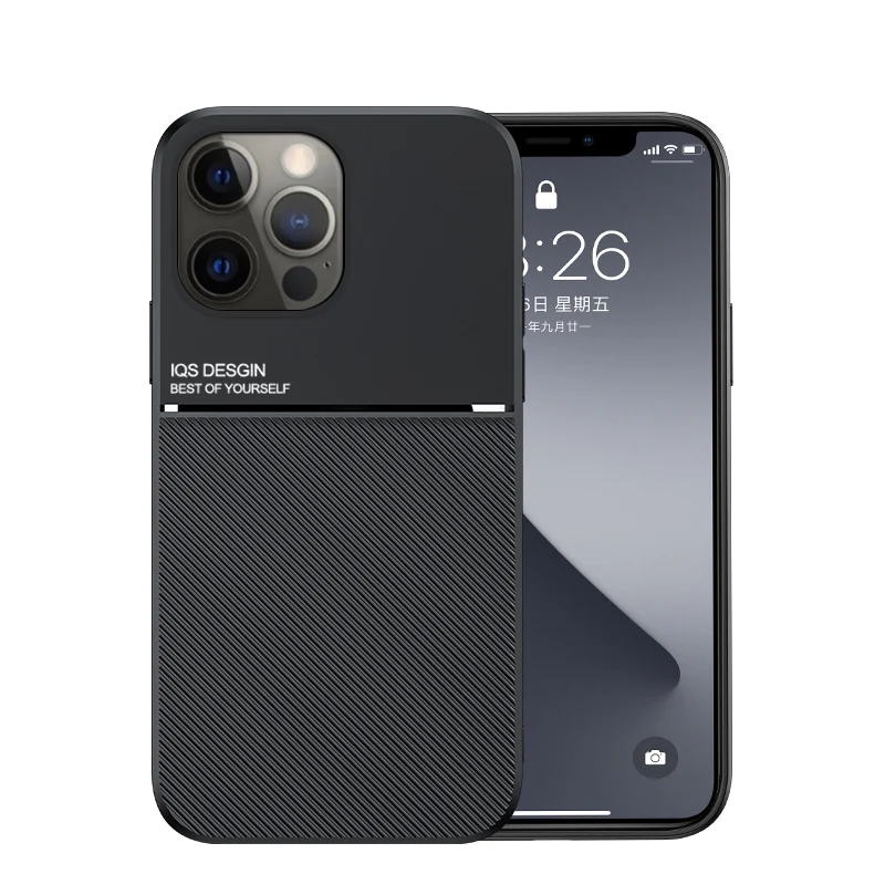

Simple Anti Fall Protection Phone Case For iPhone X XS XR 6 6S 8 7 12 11 13 SE 2020 Plus Pro Max Mini Car Magnetic Leather Cover