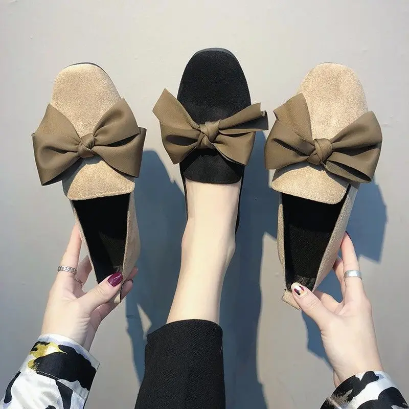 

Cresfimix Women Classic Light Weight Beige Bow Tie Slip on Loafers Lady Fashion Sweet Comfort Office Shoes Zapatos Dama E6205