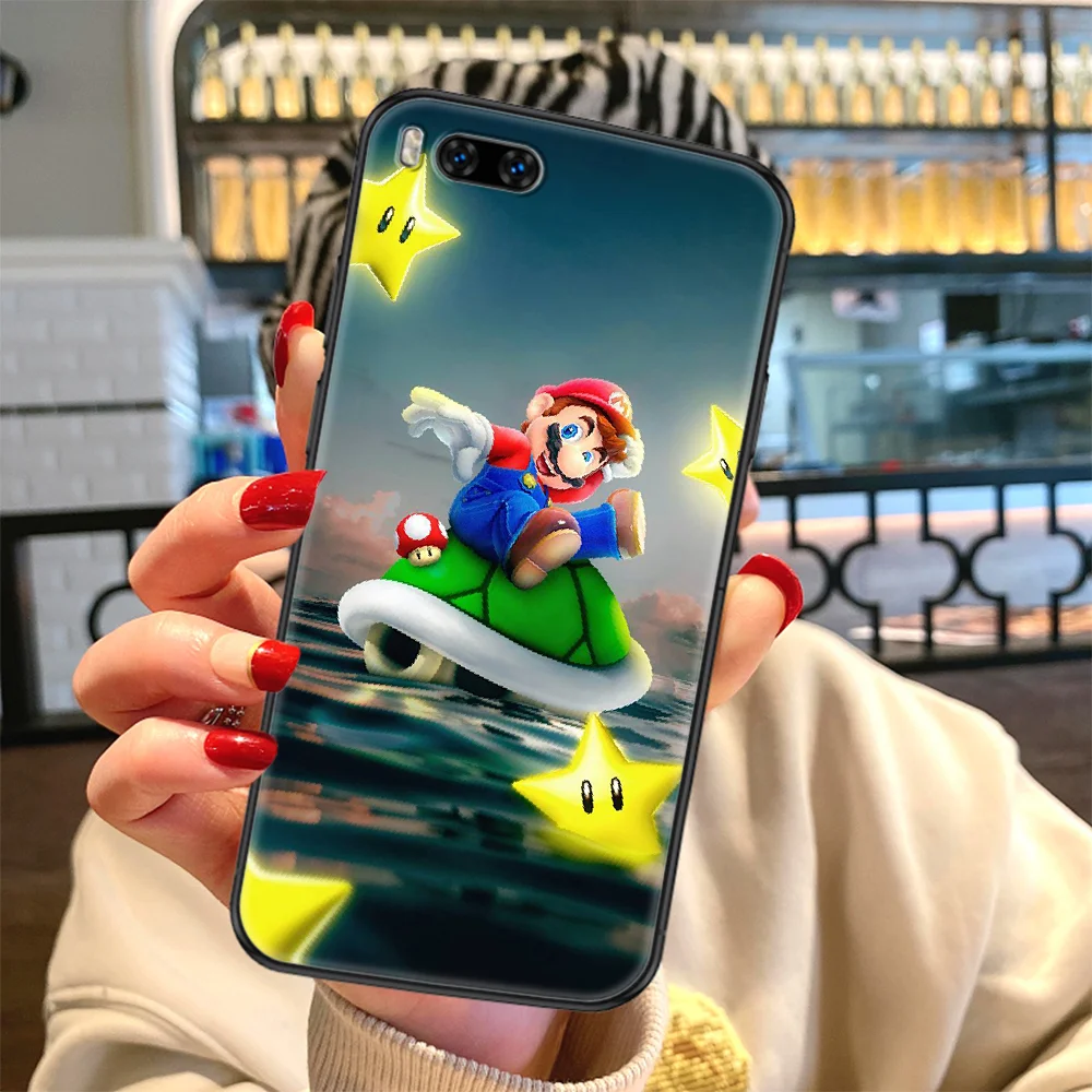 

marioes Super Bros Phone case For Xiaomi Mi Max Note 3 A2 A3 8 9 9T 10 Lite Pro Ultra black 3D hoesjes painting waterproof