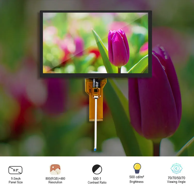 

Оригинальный Innolux ZJ090NA-03B разрешение 800*480 9-дюймовый ЖК-экран с сенсорным 50-контактным параллельным RGB-модулем LCM 500 нит