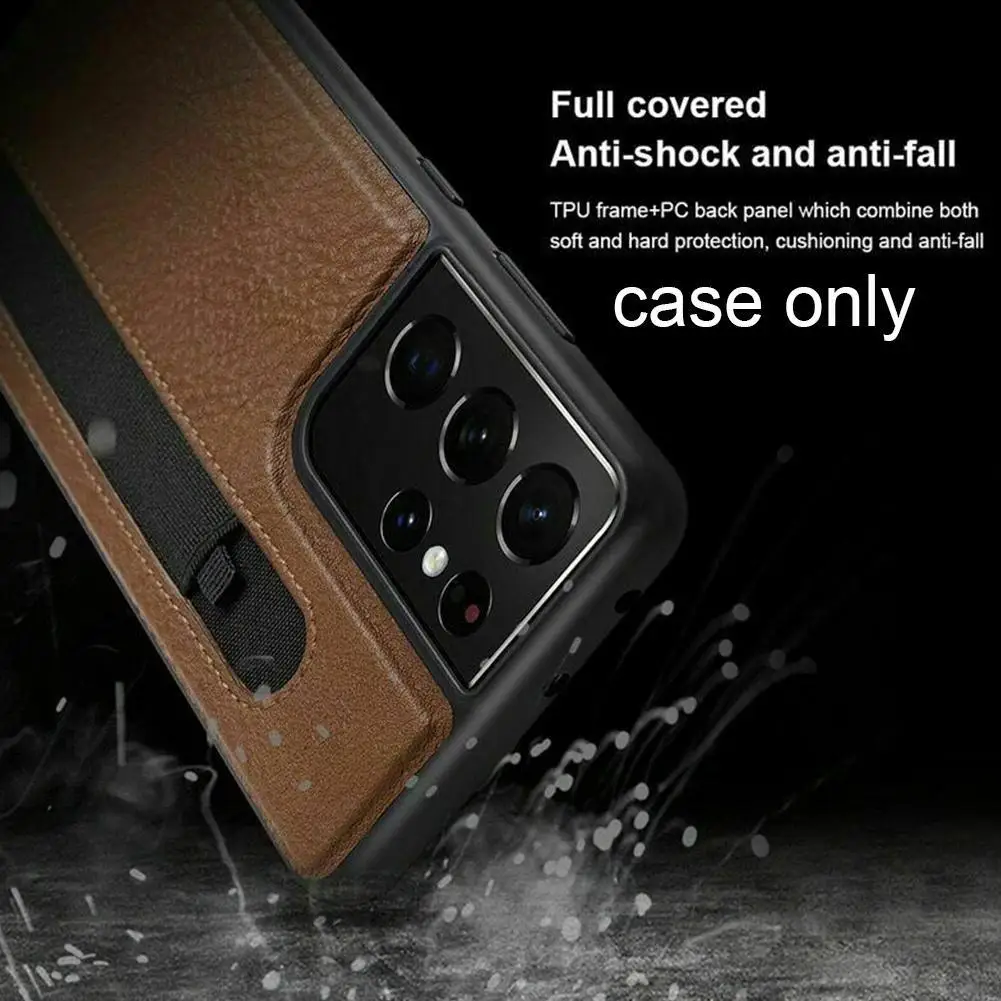 

For Samsung S21 Ultra All-inclusive Clamshell Shell Ogg Protective Cover Leather Outer Set Pen Case Cover