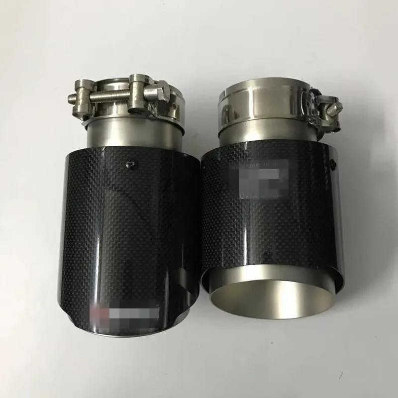 2 шт. Akrapovic полотняная плетеная Глянцевая углеродистая выхлопная система