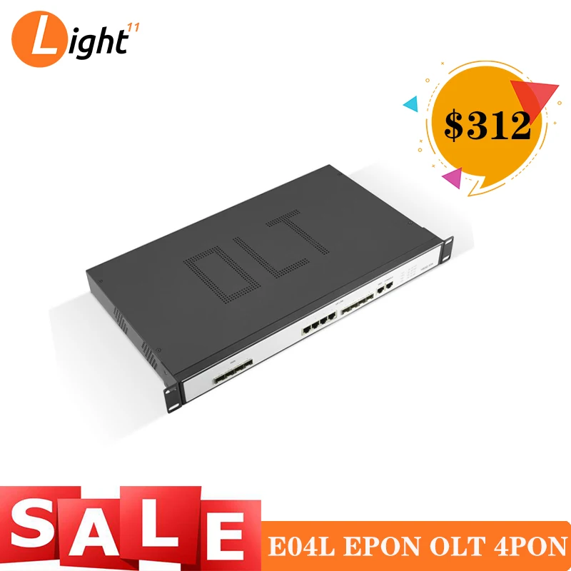 HSGQ-E04L FTTH EPON OLT 4PON ПОРТ 1000/10000 м OLT GEPON SFP Слоты eponsupport L3 маршрутизатор/коммутатор Профессиональный мини