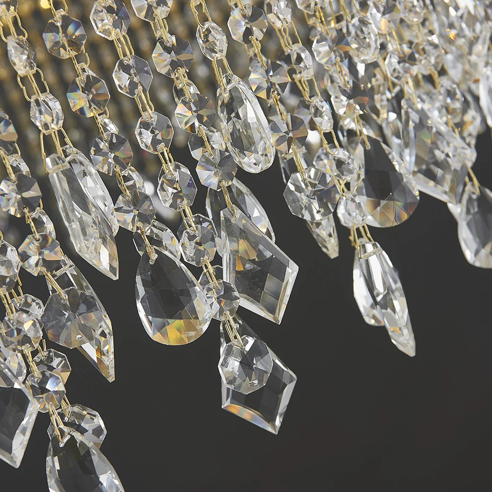 

Crystal chandelier for living room kitchen island dining room lamp gold LED light home decoration lighting fixture