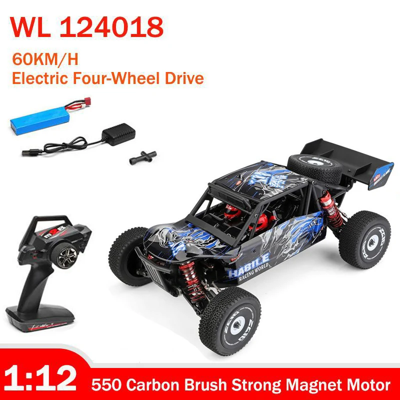 

WL124018 пульт дистанционного управления четырехколесный привод пустынный гоночный автомобиль 1:12 конкурентоспособный внедорожный высокоско...