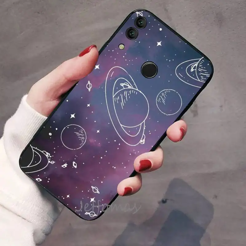 

Starry Sky Space Moons Volcano Phone Case For Huawei honor Mate P 9 10 20 30 40 Pro 10i 7 8 a x Lite nova 5t