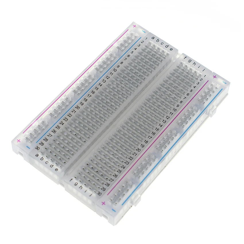 Мини хлебная доска/Макет 8,5 см x 5,5 см 400 отверстия прозрачный/белый DIY Электронный экспериментальный универсальный PCB