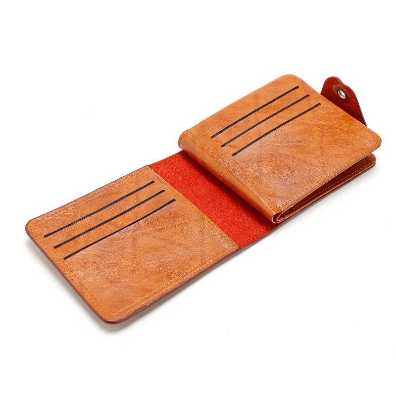 Мужской кожаный бумажник с магнитной застежкой креативные короткие тонкие