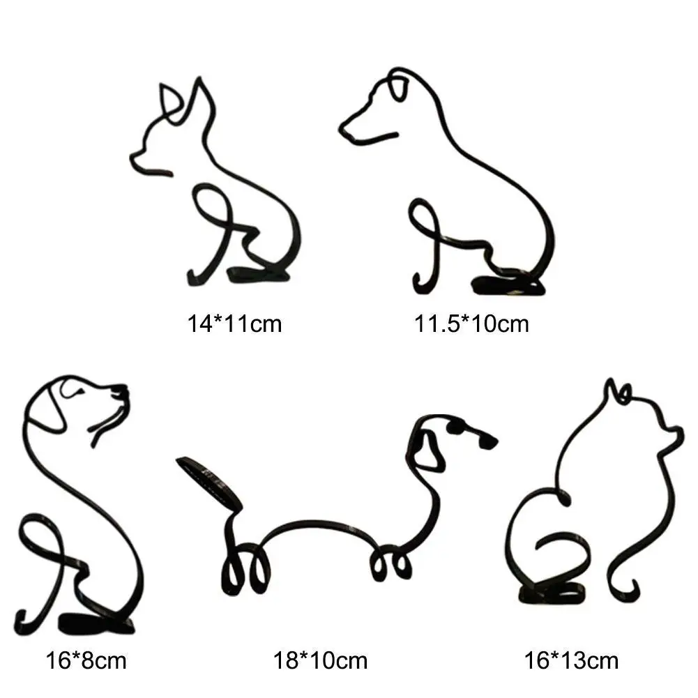 

Animal Abstract Line Minimalist Wall Art Sculpture Modern Creative Ornaments For Living Room Wall Decor Figurines For Interior