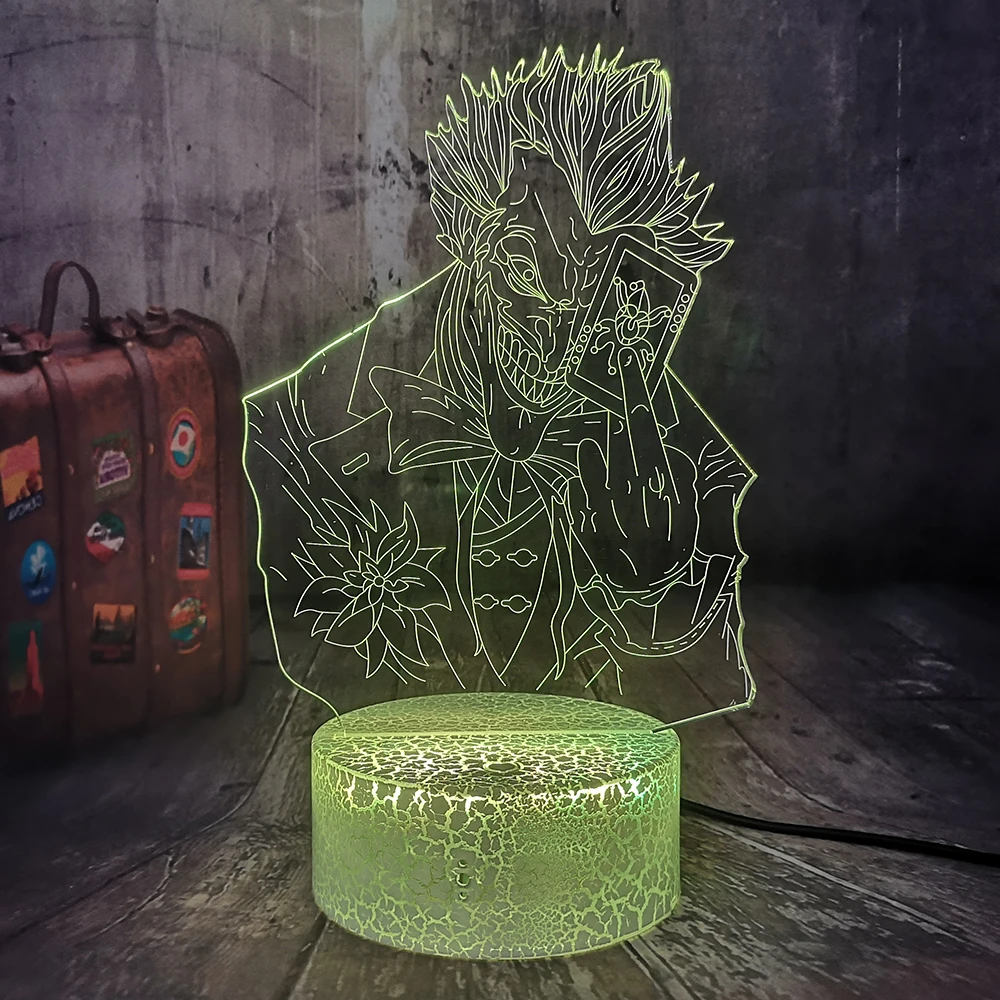 Холодный DC Joker Poker Face Smile Jack клоун Детский Светильник 3D светодиодный ночник