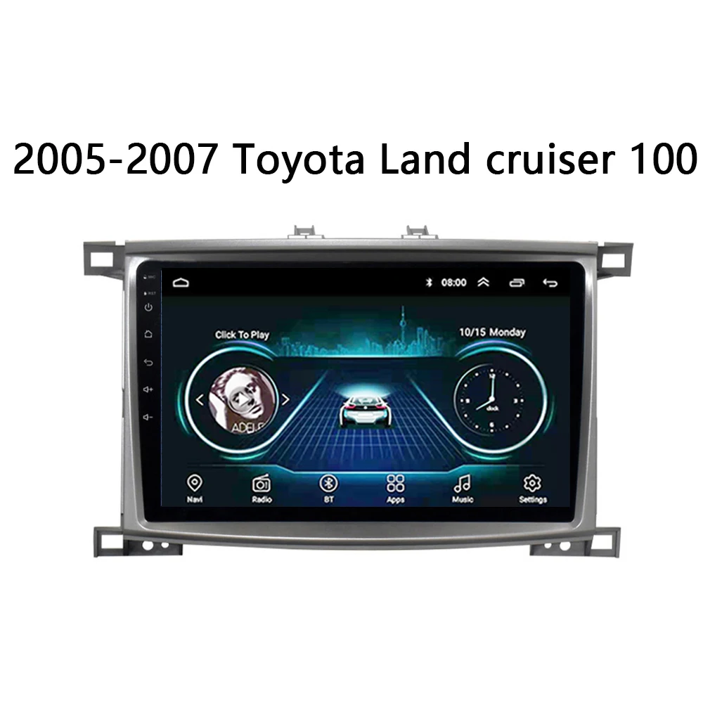 Автомагнитола для Toyota Land cruiser 100 LC100 LC 2005 2007 мультимедийный плеер автомагнитола на