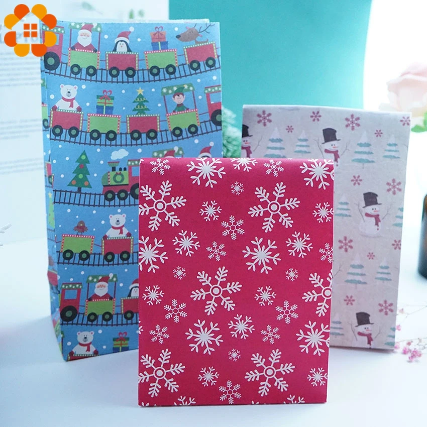 Подарочные пакеты со снежинками 6 шт./компл. | Дом и сад