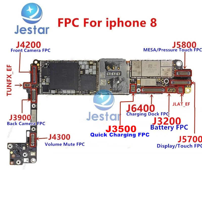 5 шт./лот J5800 J5700 J6400 JLAT_EF J4200 TUNFX_EF J3900 J3500 J4300 J3200 fpc коннектор для подключения ЖК