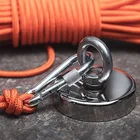 Мощный Неодимовый магнит, высокопрочный страховочный Канат с крючком для рыбалки на открытом воздухе или подвесных весов, многофункциональный инструмент для помещений