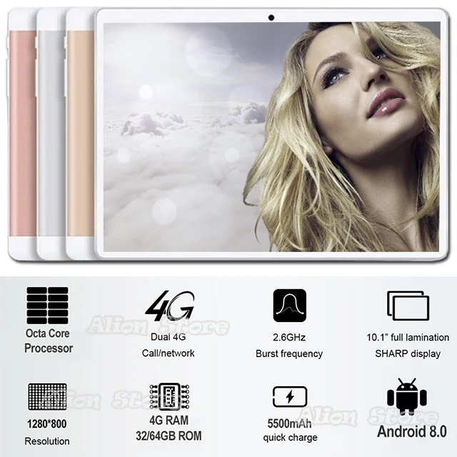 Распродажа 4 Гб ОЗУ 64 Гб ПЗУ планшет 3G/4G LTE 10 дюймов планшетный ПК 1280*800 ips Wifi MT8752 Android 8,0 две sim-карты gps планшет+ подарки