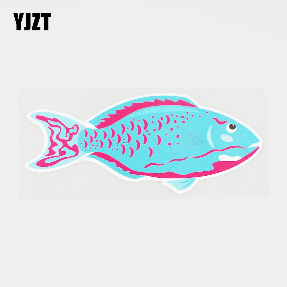 

Интересная наклейка на автомобиль с изображением рыбы, ПВХ, YJZT, 15,5 см х 6,5 см, 6A-0280