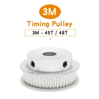 3m 45t48t pulley wheels bore 6810121415161720 mm alloy wheel teeth pitch 3 0 mm bf shape for width 10 mm 3m timing belt