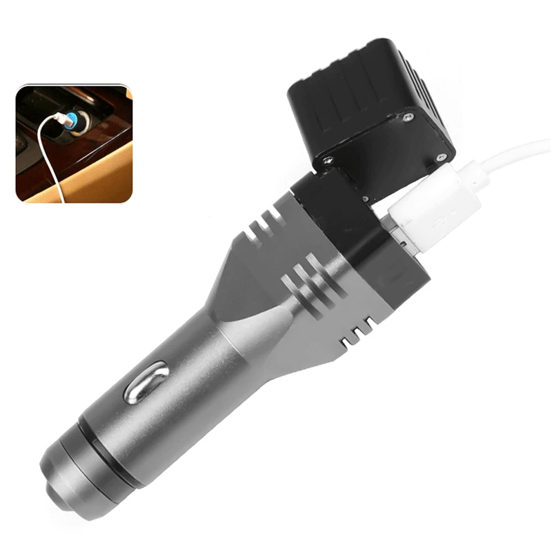 2020New car rechargeable LED flashlight powerful tail safety hammer head with magnet portable lighting torch USB emergency light | Освещение