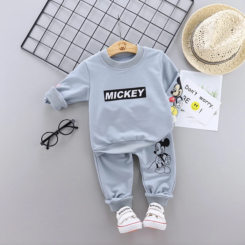 Baby Clothes For Spring Autumn Infant Cartoon Suits Kids Long Sleeve T-shirt Sets Children Fashion Tracksuits Toddler Clothing | Детская