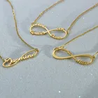 3UMeter Нержавеющаясталь название Цепочки и ожерелья пары имя кулон Цепочки и ожерелья Вечный День матери пользовательские Цепочки и ожерелья подарок