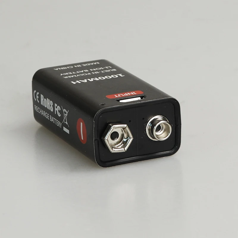 Литий ионный аккумулятор 6F22 9 В 1000 мАч аккумуляторная батарея USB детектор игрушек