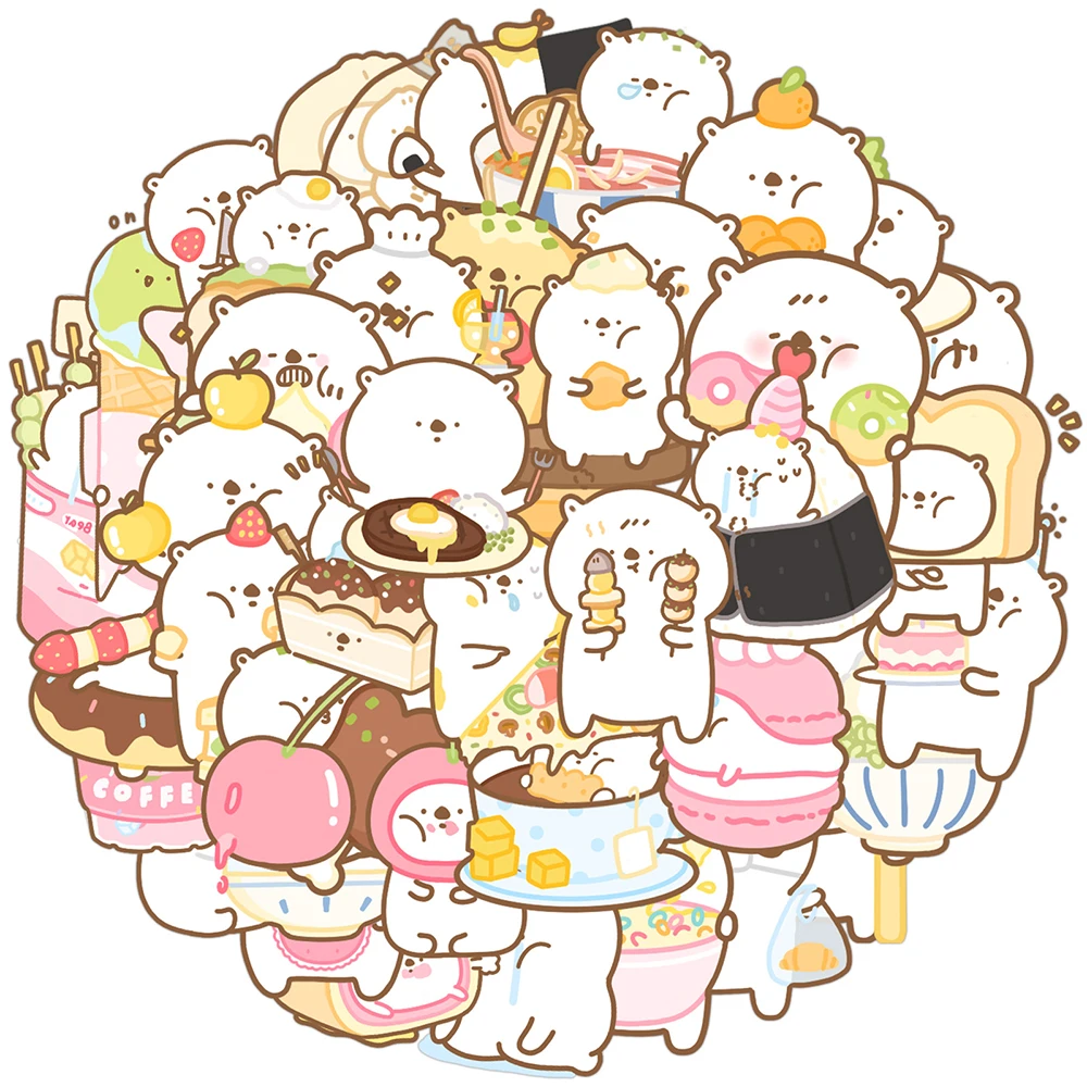 40pcspack cute lazy bear stickers scrapbooking decorative sticker korean diy diary album stick label kawaii stationery kid toy free global shipping