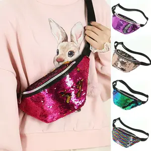 Женская поясная сумка для путешествий, кошелек для отдыха, блестящая сумка-кошелек, модная Регулируемая сумка через плечо с блестками