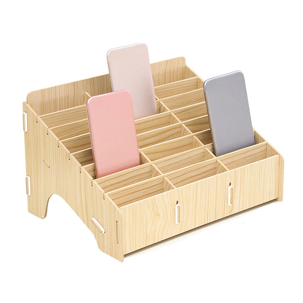 Мобильный телефон деревянный ящик для хранения многофункциональная стойка