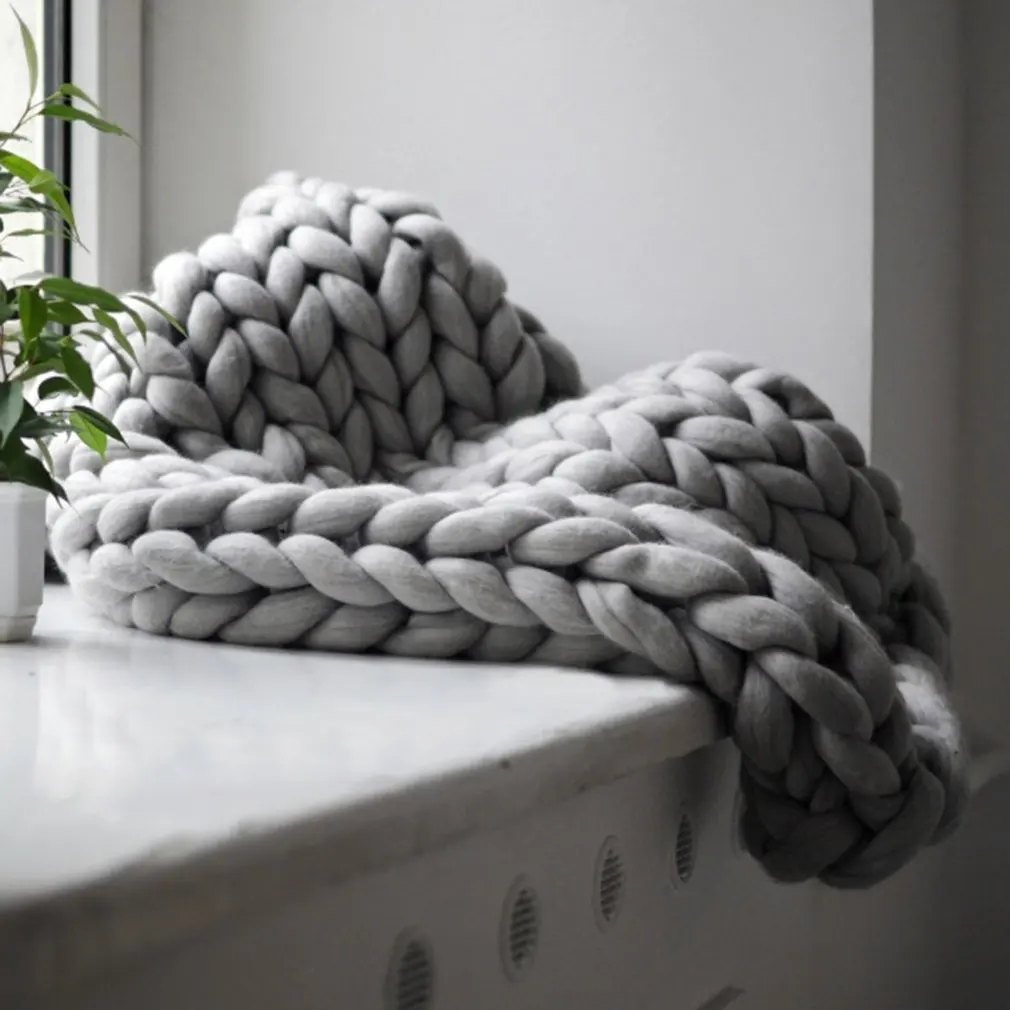 Удобные Утепленная одежда мягкие толстые линии гигантский пряжа вязаное