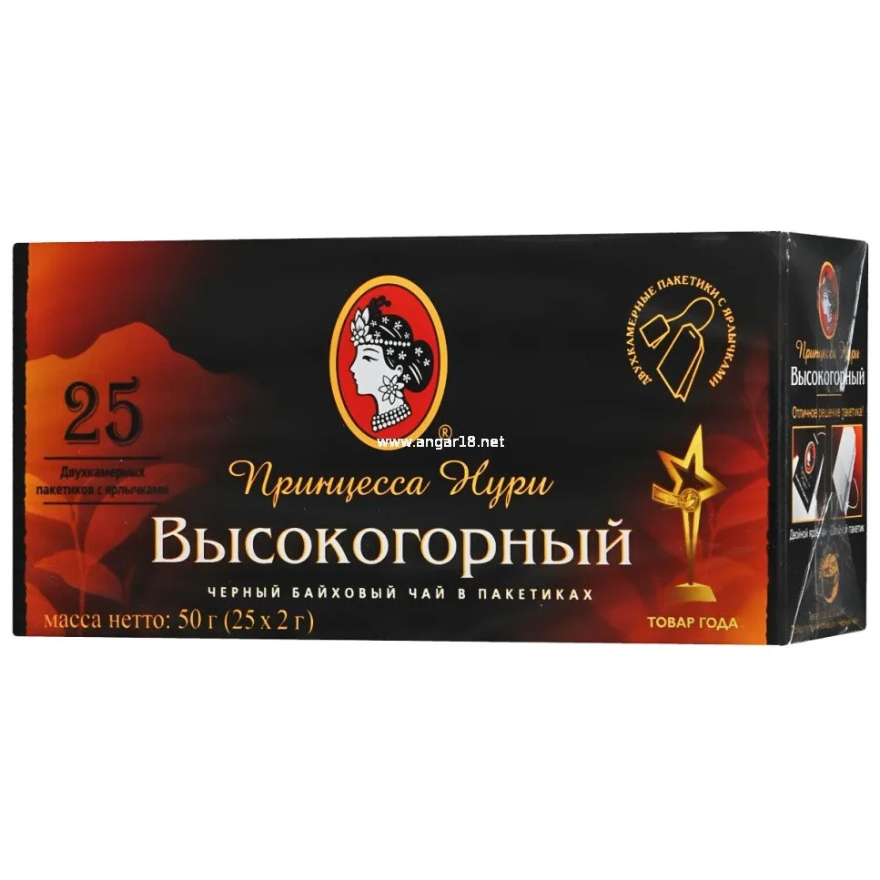 Чай Принцесса Нури &quotВысокогорный&quot черный 25 пакетиков|Черный чай| |