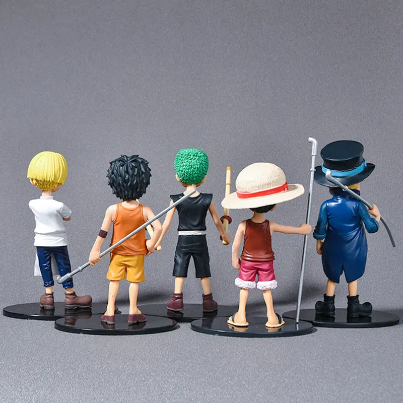 5 шт./лот коллекционные аниме одна деталь Луффи мини-модель фигурка ПВХ японский