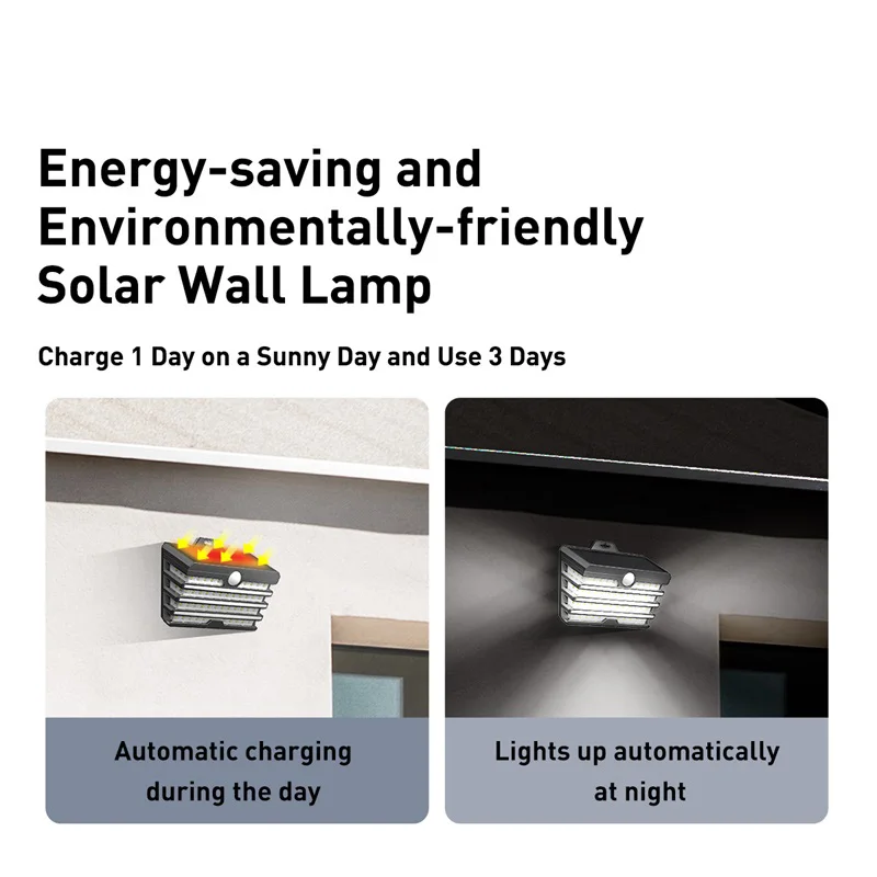 Светодиодный уличный садовый светсветильник льник Baseus на солнечной батарее