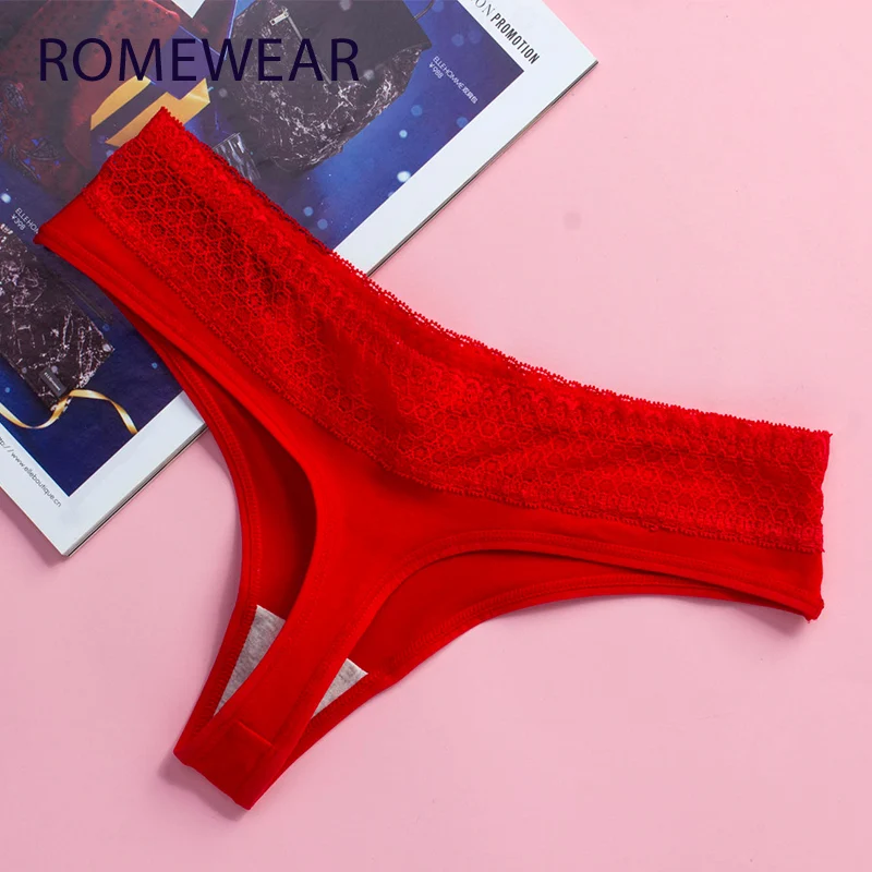 Соблазнительные хлопковые бесшовные стринги ROMEWEAR трусики нижнее белье женские