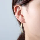 Серьги-кисточки женские золотистые, розовое золото