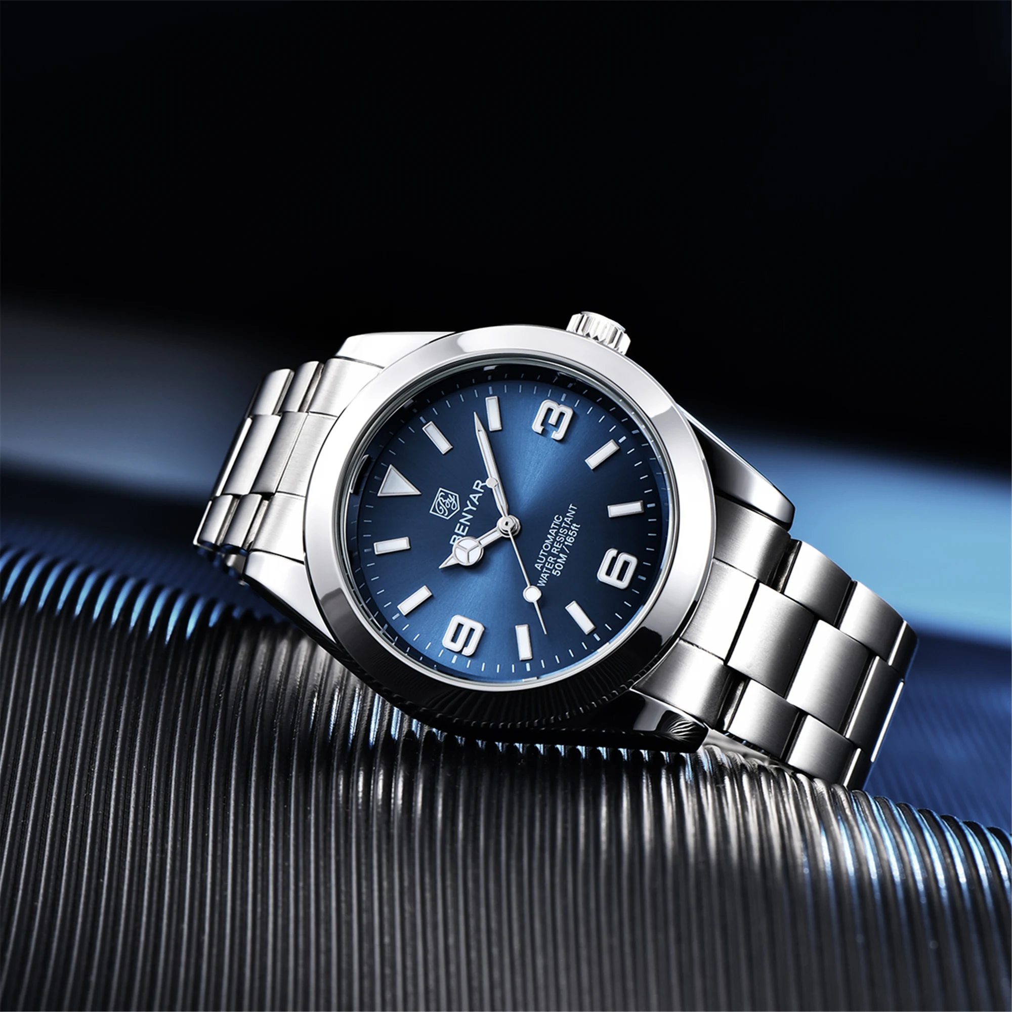 BENYAR New Men's Automatic Mechanical Watch Top Brand Luxury Sports Watch Stainless Steel Waterproof Watch reloj hombre 2020